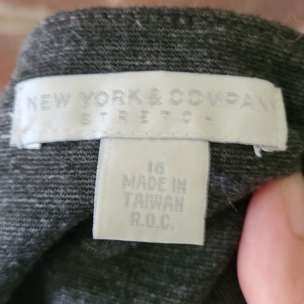 New York and Co. gray fitted dress